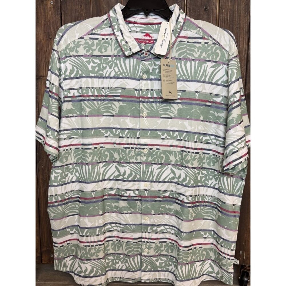 Tommy Bahama XXL Maldonado Island Camp Floral Shirt Tropical Fern NEW $128